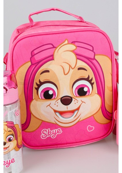 Yeni Sezon Lisanslı Paw Patrol Okulda Macera Koleksiyonu Termoslu Beslenme Çantası ,500 ml Matara ve 2 Katlı Beslenme Kabı/lunch Box Okul Seti