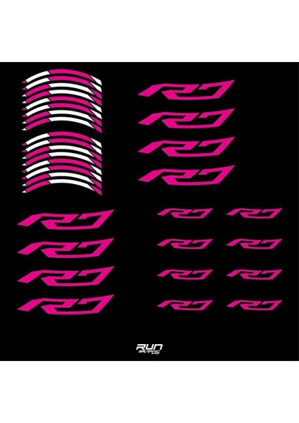 Yamaha Yzf R7 Pembe Jant Şeridi Sticker Uyumlu