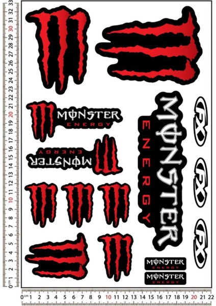 Sponsor Marka Canavar Sticker Set A4