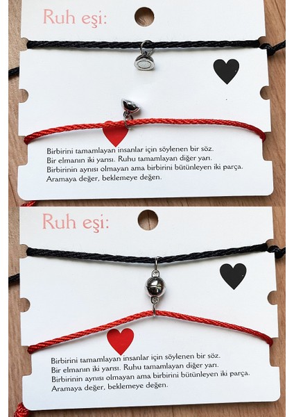 Ruh Eşi Sevgili Bilekliği Çifti Mıknatıslı bbb15