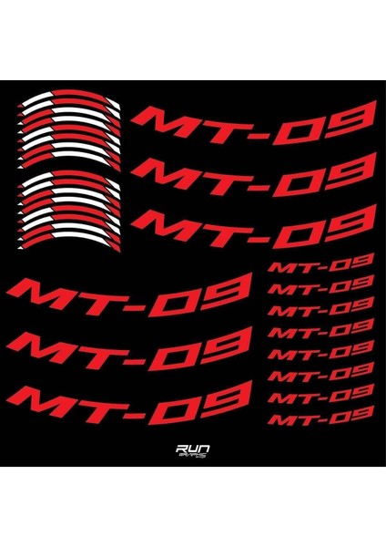 Yamaha Yzf mt 09 Kırmızı Jant Şeridi Sticker