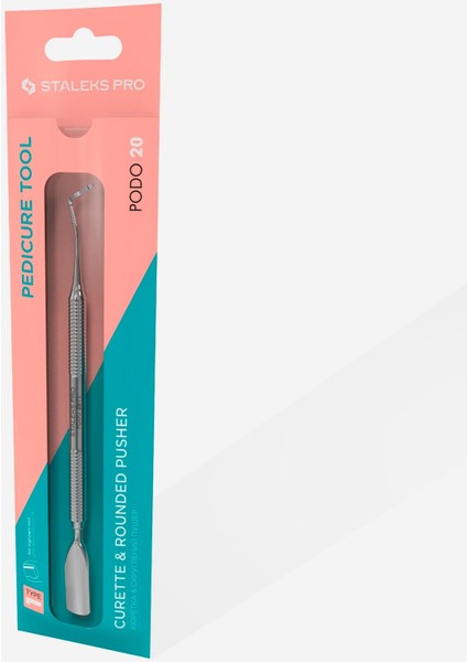Podo 20 Type 1 Pedikür Küret (Küret + Yuvarlak İtici) modelleri