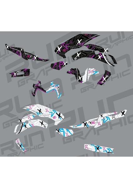 Yamaha mt 07 2018-2019 Double Colour Full Body Kit Sticker Set- Jant Sticker-Kafa Sticker Birlikte fiyatları