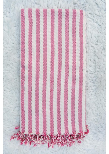 El Dokuması Pamuk - Keten Peştemal 95 x 200 cm - Pembe fiyatları