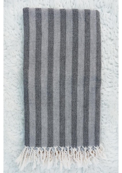 El Dokuması Pamuk - Keten Peştemal 95 x 200 cm - Antrasit fiyatları