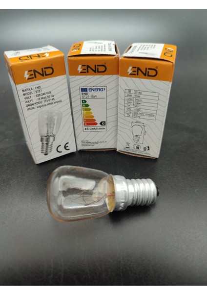 Buzdolabı Ampulü (E.14)(15.WATT)(3ADETLI Paket)