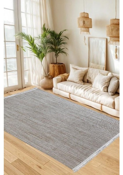 Panama 1104 Bej Bukle Dokuma Bohem Tarzı Koridor Halısı Salon Halısı Mutfak Halısı Oturma Odası Halısı Modern Makine Halısı