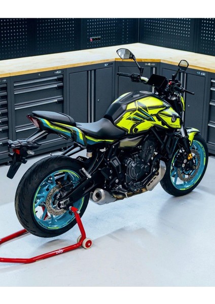 Yamaha mt 07 2020-2024 V3 Yellow Cartoon Graphic Sticker Kit Set