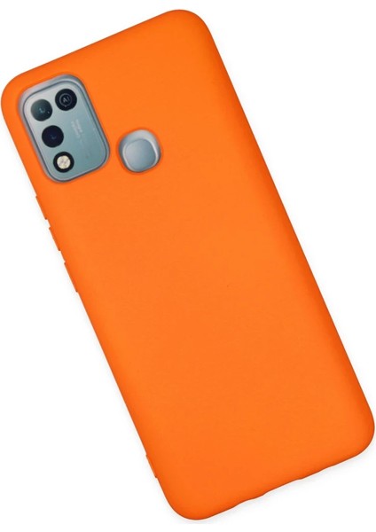 Infinix Hot 10 Play Kılıf Nano Içi Kadife Silikon - Turuncu modelleri