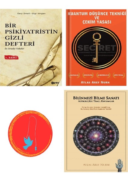 Bir Psikiyatristin Gizli Defteri - En Sıradışı Vakalar / Gary Small + Kuantum Düşünce Tekniği ve Çekim Yasası + Bilinmezi Bilme Sanatı + Uçan Kuş Ayraç (Bu Set Yeni ve Eski Kitaplardan Oluşmaktadır)