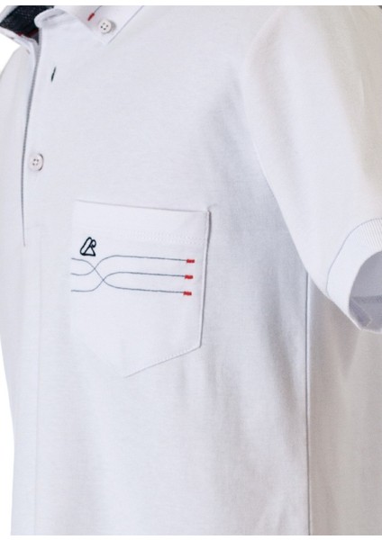 Polokoton % 100 Pamuk Polo Yaka Nakışlı Erkek T-Shirt – Kısa Kollu, Cepli, Şık Yazlık Model fırsatları