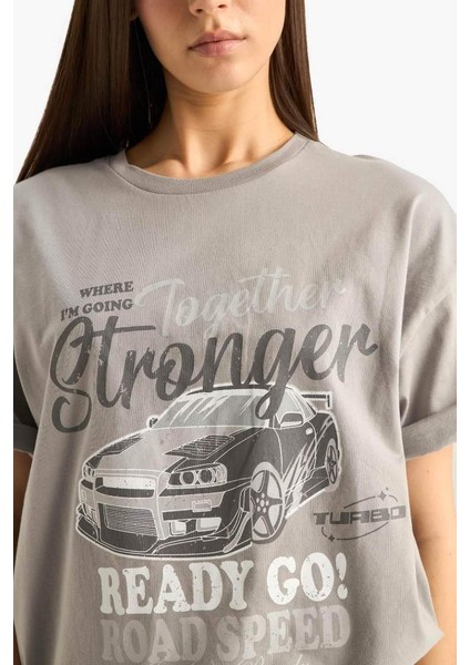 Kadın Kısa Kol T-Shirt D9617AX/GR454 Lt.grey fiyatları