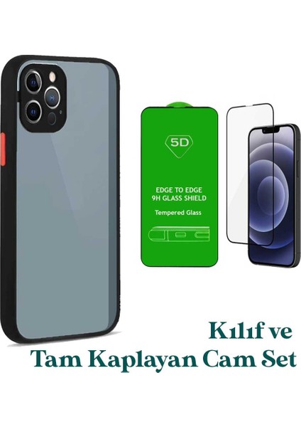 Apple iPhone 11 Pro Max Uyumlu Montreal Kılıf ve Tam Kaplayan Cam Set