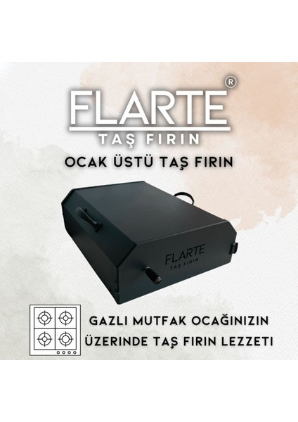 Siyah Metal Fırın Üstü Taş, 1 Yıl Garanti, Pişirme İçin Uygun