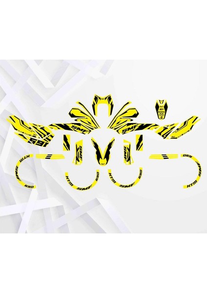 Ktm Smc 690 2008-2011 Sarı Sticker Set