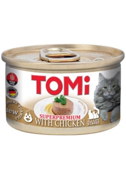 Kıyılmış Tavuklu Tahılsız Yetişkin Konserve Kedi Maması 85 G