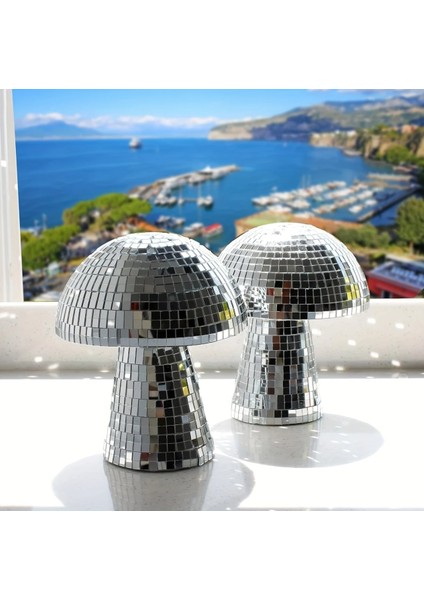Gümüş Renk Disko Gümüş Mantar Aynası Ev, Bar ve Masa Dekorasyonu fırsatları