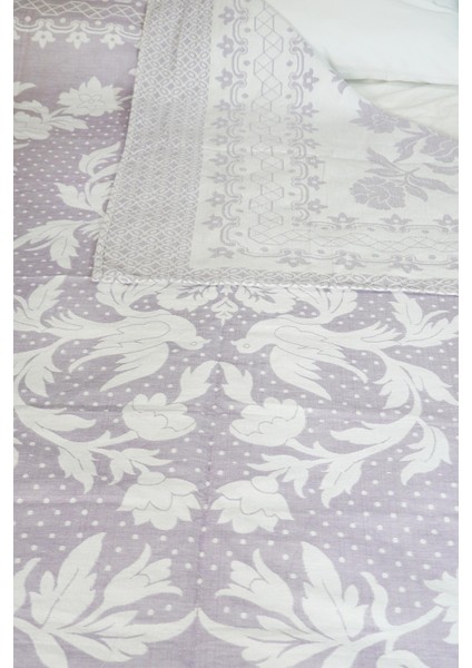 %100 Pamuk El Dokuması Kuş Desenli Pike 190 x 225 cm - Lila modelleri