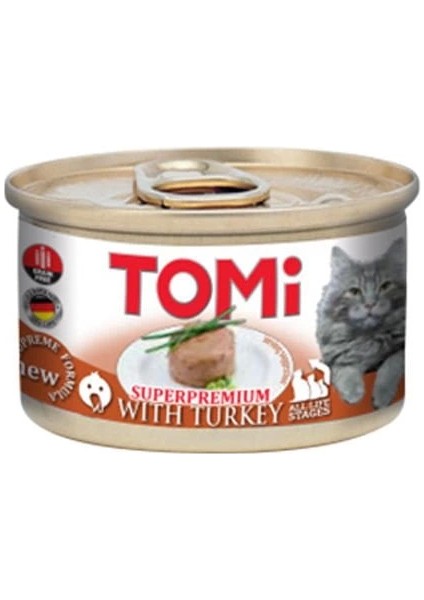 Kıyılmış Hindili Tahılsız Yetişkin Konserve Kedi Maması 85 G