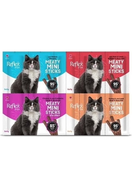 Mini Mix Karışık Lezzetler Stick Kedi Ödül Maması 40