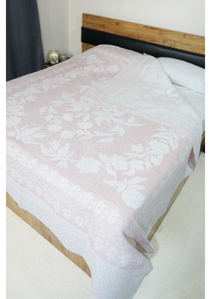 %100 Pamuk El Dokuması Kuş Desenli Pike 190 x 225 cm - Pudra fiyatları