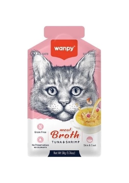 Ton Balıklı ve Karidesli Tahılsız Kedi Çorbası 50 gr