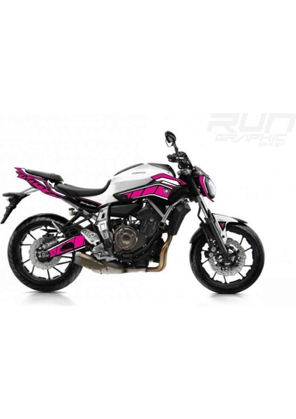 Yamaha mt 07 Uyumlu Pembe Sticker Set