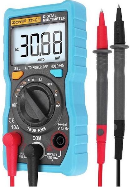 Zoyı Zt-C1 Mini Cep Tipi True Rms Dijital Ölçü Aleti (4604)