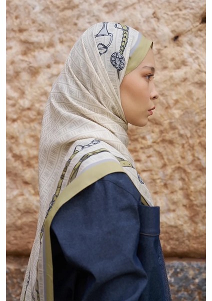 Yeşil Ed Scarf Sunrise Kemer Desen Şal fırsatları