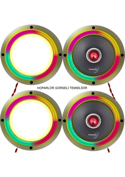 20CM Krom Pixel Ledli Hoparlör Kapak Içi Boş 4 Adet Animasyonlu Poke PK-4558
