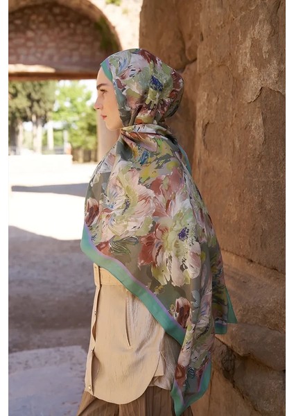 Yeşil Ed Scarf Sunrise Çiçek Desen Şal fiyatları