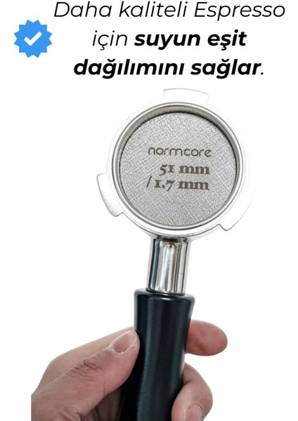 Çelik Espressolu Puck 51 mm, 2 Yıl Garanti, Hazırlık için ideal ürün