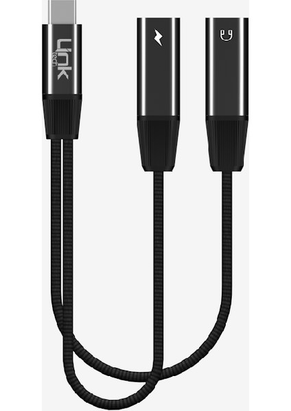 A203 Type-C To Type-C Kulaklık ve Şarj Çoğaltıcı Kablolu Adaptör