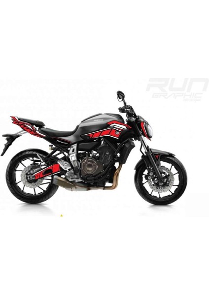 Yamaha mt 07 Kırmızı Sticker Set