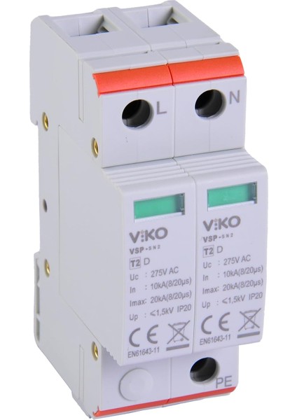 Modüler Parafadur 20KA 2kutup D