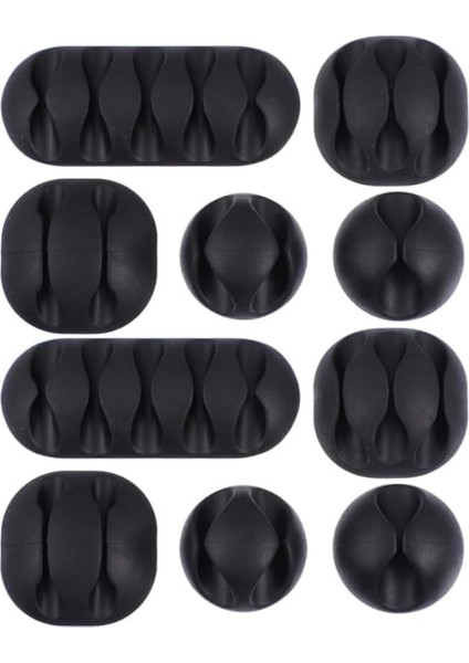 Lua Kablo Klipsi Düzenleyici, 10'lu Kablo Düzenleyici, Ev, Araç, Ofis Için Masa Altı Kablo Yönetimi, Duvar, Yüzey Için Kalıntı Bırakmayan Yapışkan, Şarj Kablosu Düzenleyici,