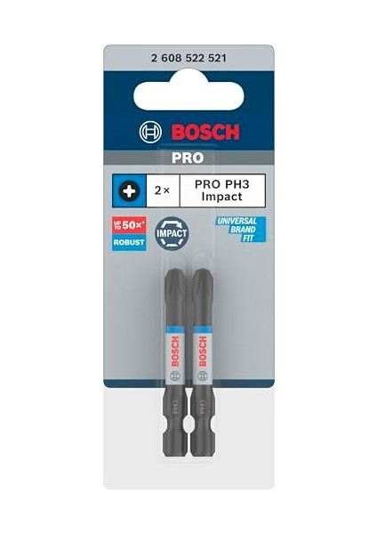 2x Pro Phillips Impact Uç (120 x 50 Mm, Professional Aksesuar Vidalama, Vidalama) fiyatları