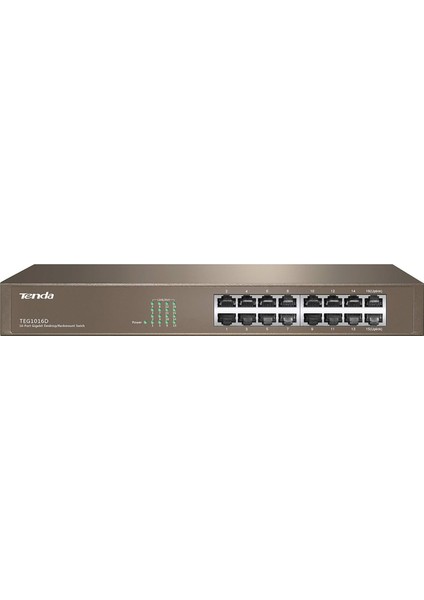 TEF1016D 16 Port 10-100MBPS Ethernet Switch Fast Çelik Kasa Rackmount