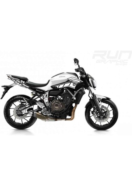 Yamaha mt 07 Beyaz Sticker Set