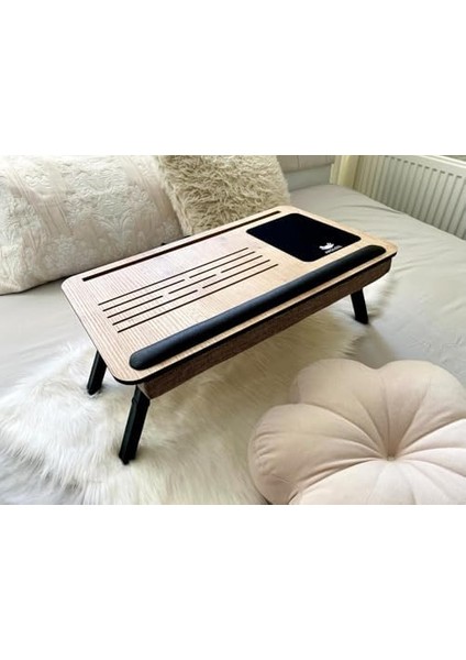 Supplyplus Safir Telefon Tablet Bölmeli Katlanır Ayaklı Minderli Laptop Sehpası Bilgisayar Çalışma Masas fiyatları