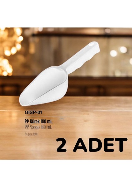 2 Adet 180 ml Beyaz Plastik Kürek, 1 Yıl Garanti, Çok Amaçlı Yardımcı Ekipman