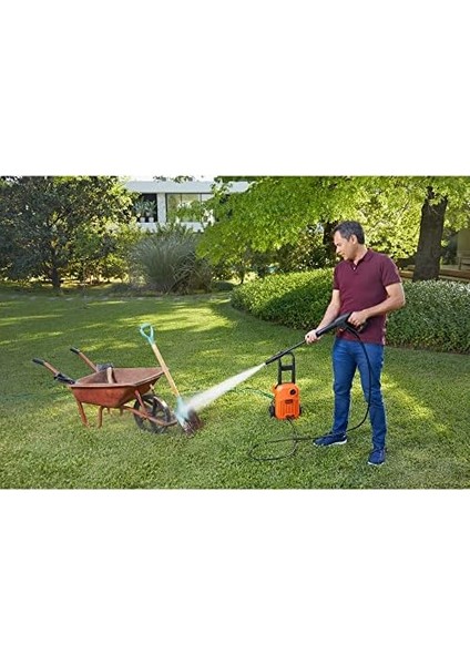 Black & Decker 1650W 120BAR/1740 Psı Basınçlı Yıkama Makinesi Siyah Turuncu