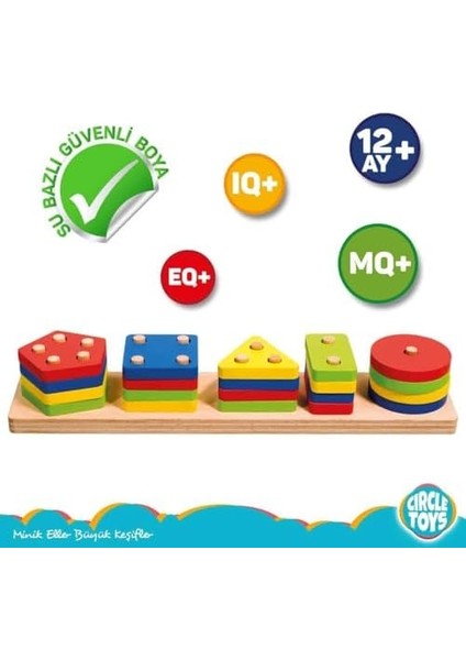 Toys Ahşap Geometrik Şekiller 5'li fiyatları
