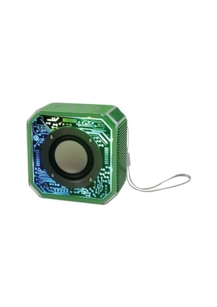 800 Mah Kablosuz 5.2 Ledli Taşınabilir Bluetooth Hoparlör Yeşil Bts-86