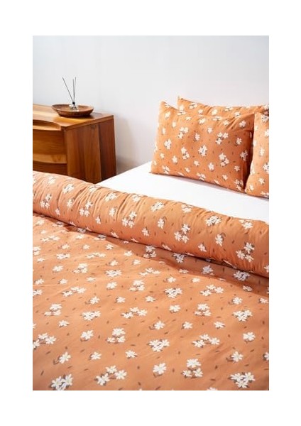 Tarçın Çiçekli Tek Kişilik Nevresim Takımı Pamuklu fiyatları