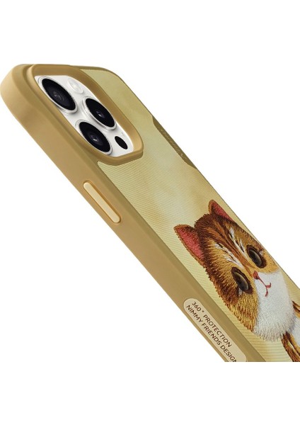 iPhone 15 Pro Uyumlu 3D Göz Golden Kedi Detaylı Gerçek Nakış İşlemeli Kabartmalı Big Eyes Kılıf fırsatları