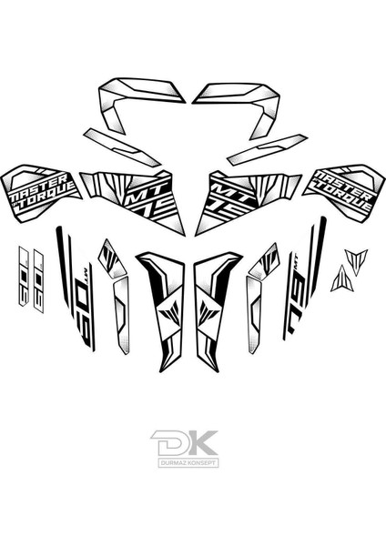 Mt-09 2017-2019 Beyaz Sticker Set