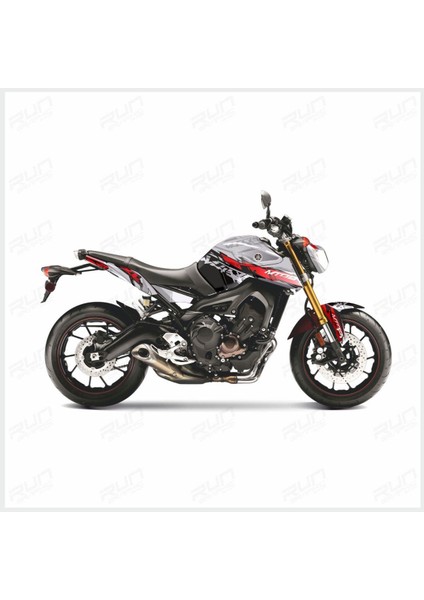 mt 09 Gri-Kırmızı Kanal 2014- 2016 Full Sticker Kit Set