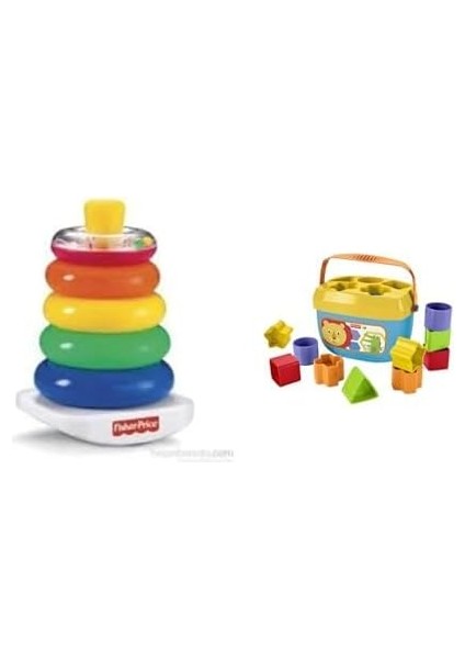 Prıce-Renkli Halkalar GJY49+FISHER-PRICE Renkli Bloklar, 6 Aylık, FFC84