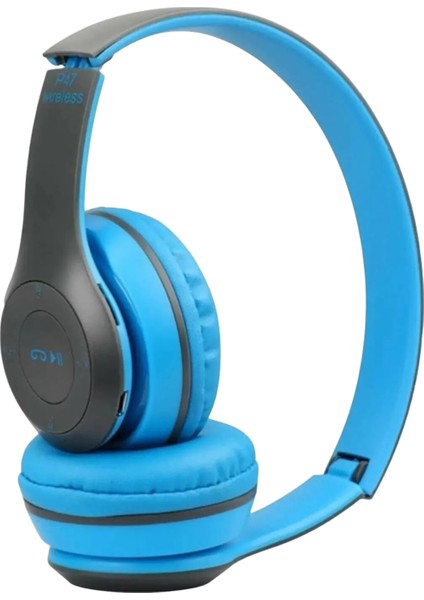 P47 Bluetooth 5. 0 Katlanabilir Kulaklık – Fm Radyo, Microsd, Kablolu/ kablosuz Moda | Yüksek Bass – Android Uyumlu – Uygun Fiyatlı